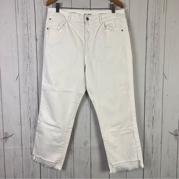 DL1961 | Patti High Rise Straight Donavan White distressed denim - Picture 1 of 10